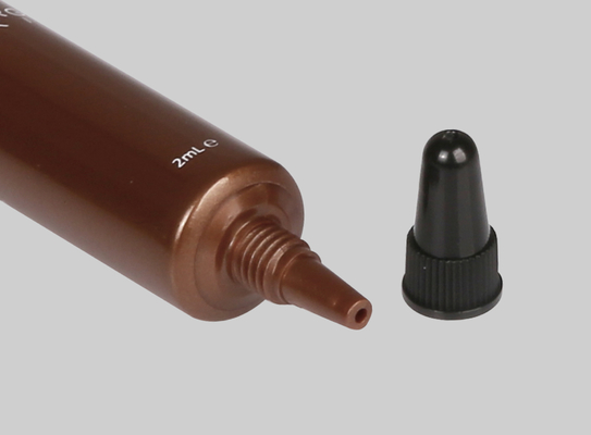 Eye Cream Soft Plastic Cosmetic Tubes D16mm 3-10ml Long Nozzle With Screw On Cap