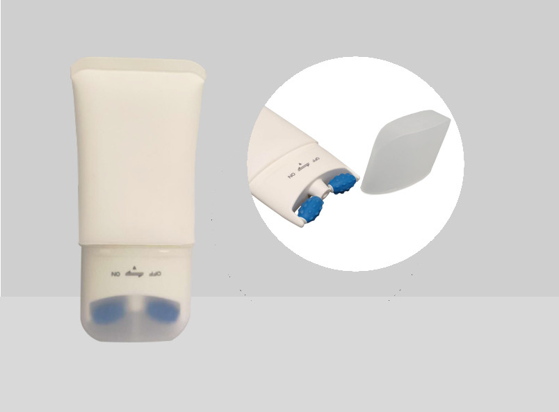 Cleansing Soft Custom Cosmetic Tubes D55mm Massage Roller Head Plastic Flat